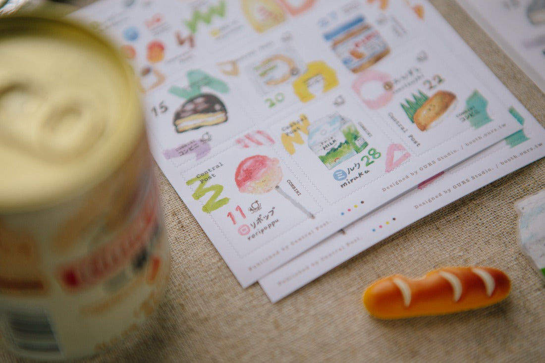 OURS Studio Stamp Sticker Sheet - Convenience Store