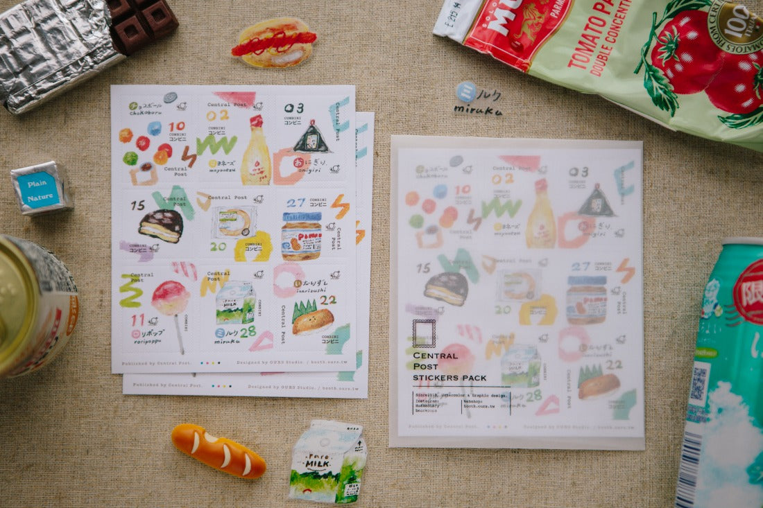 OURS Studio Stamp Sticker Sheet - Convenience Store
