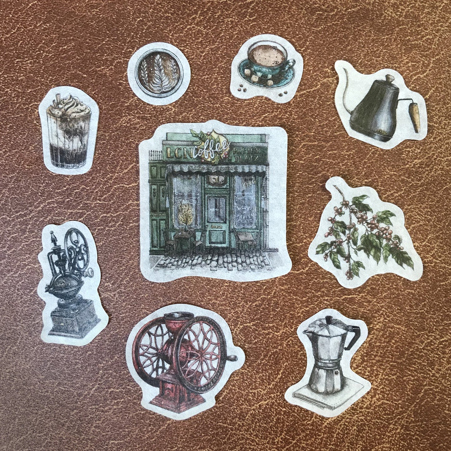 Papier Platz x Lin Chia Ning Flake Stickers - Coffee