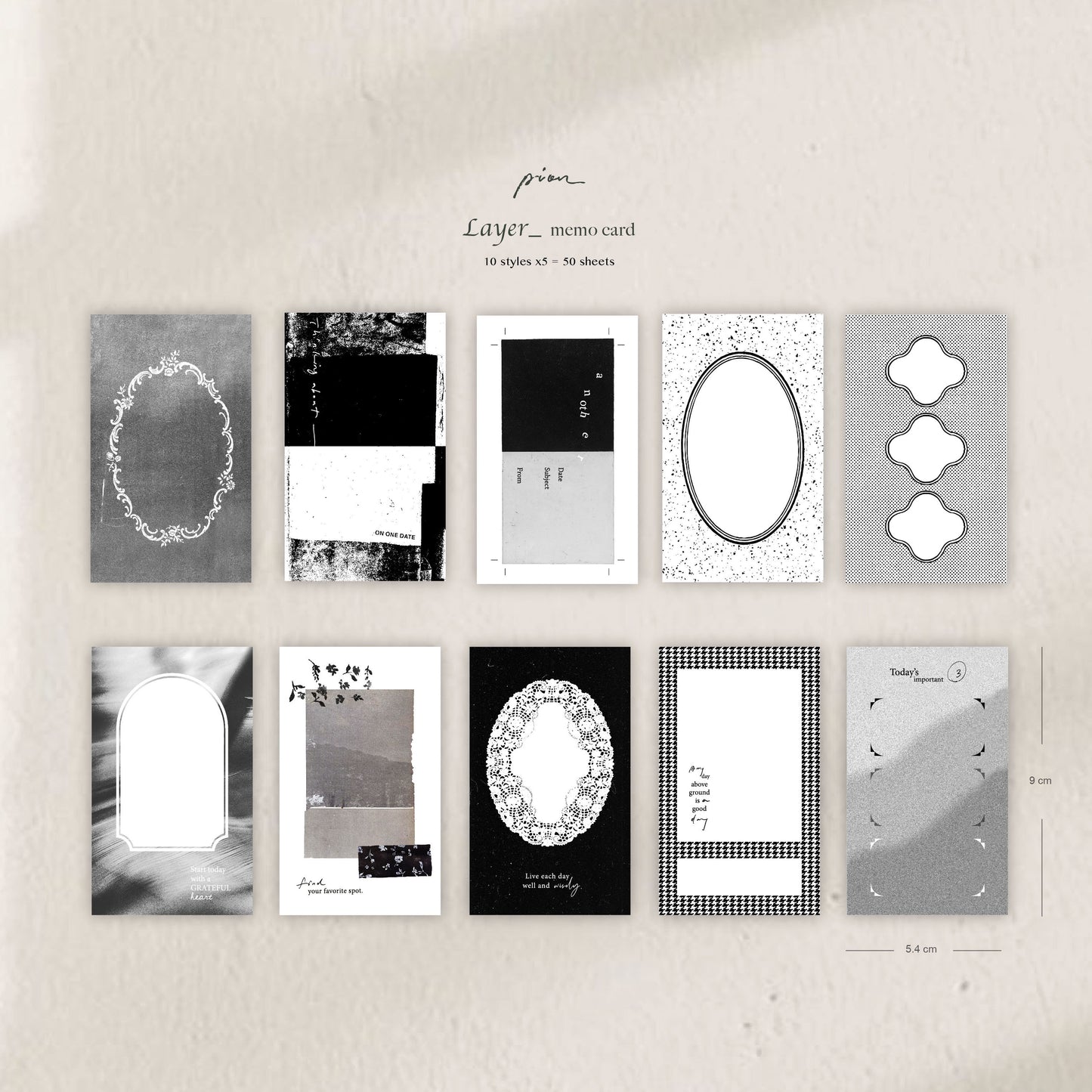 Pion Memo Cards - Layer
