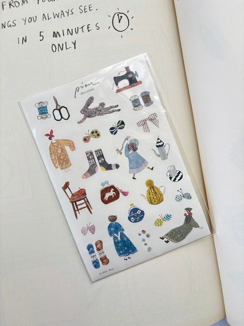 Pion Sticker Sheet - Fabric