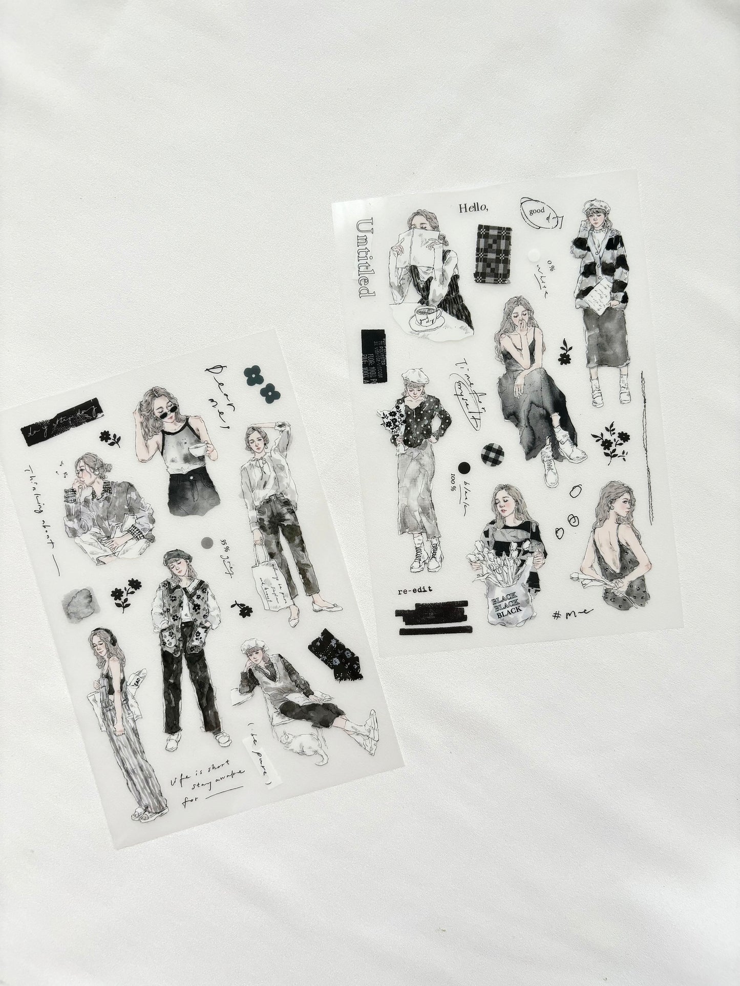 Pion Transfer Sticker Sheet - Black