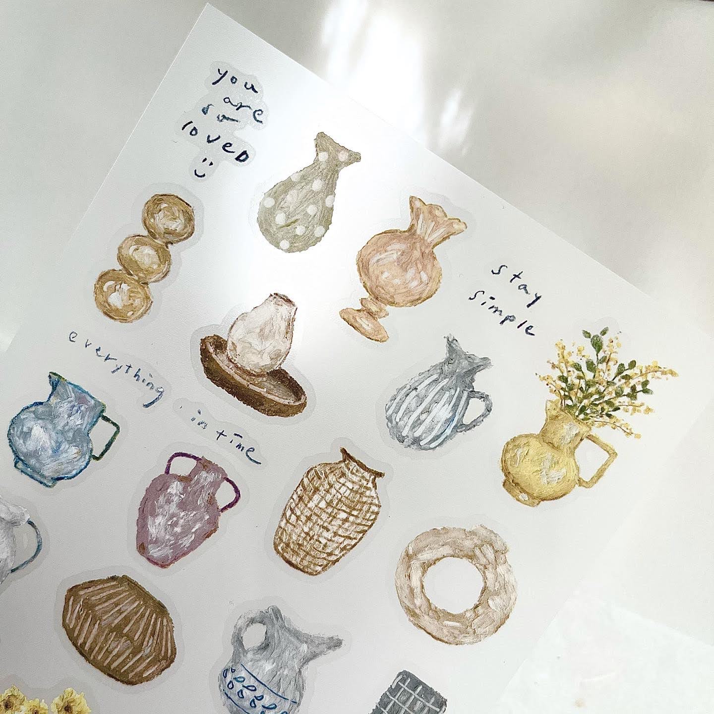 Pion Transfer Sticker Sheet - Floral
