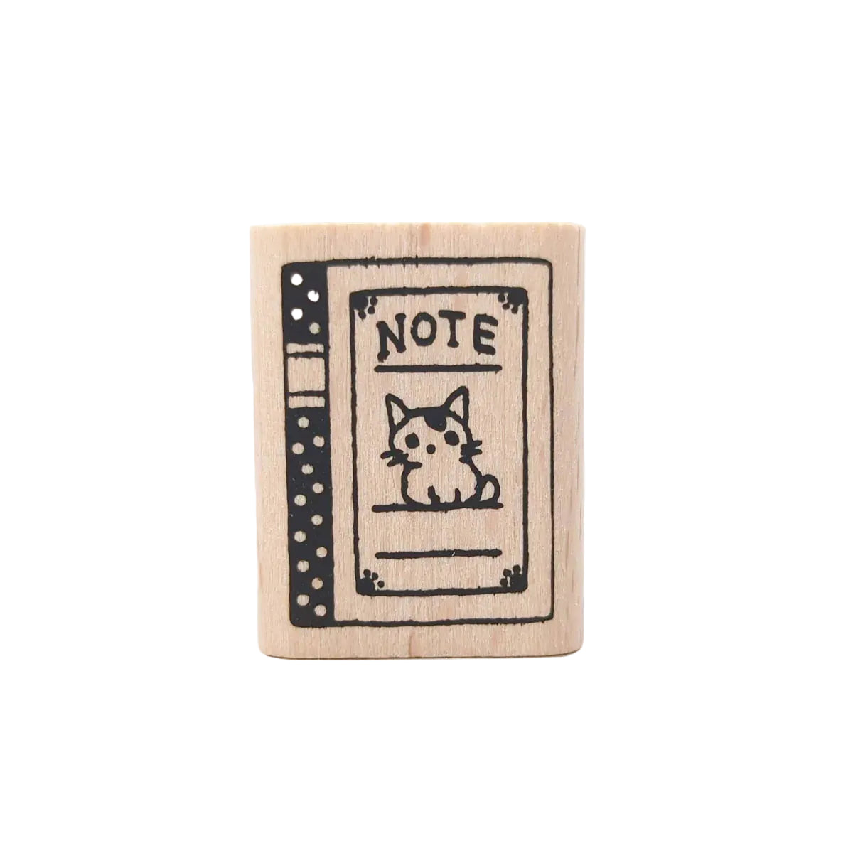 Pottering Cat Rubber Stamp - Notebook