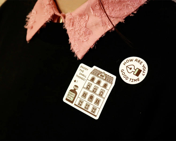 Sanby x Eric Small Things Multi-Stickers on a jumper