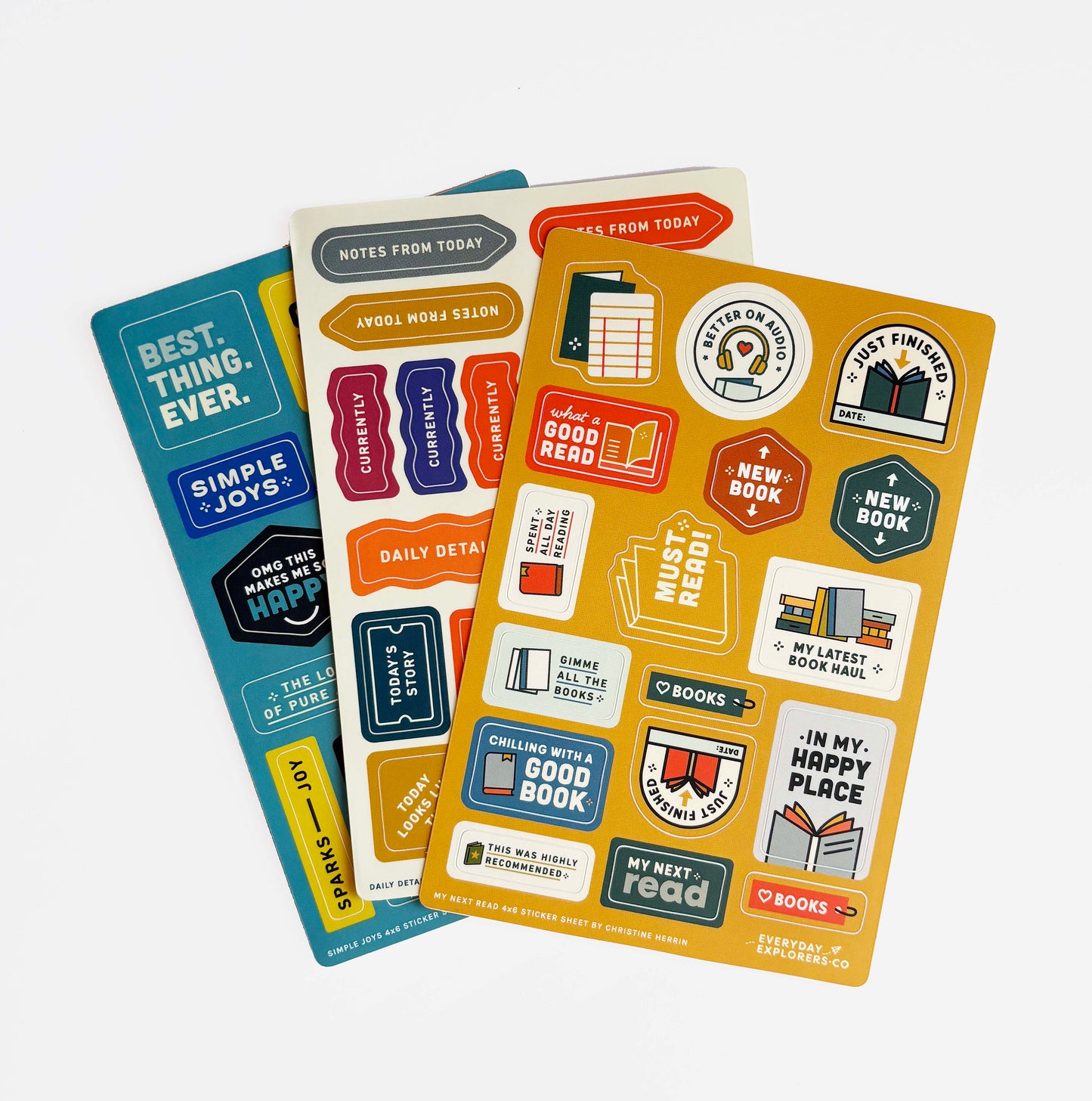 Everyday Explorers Co. Sticker Bundle - Books & More