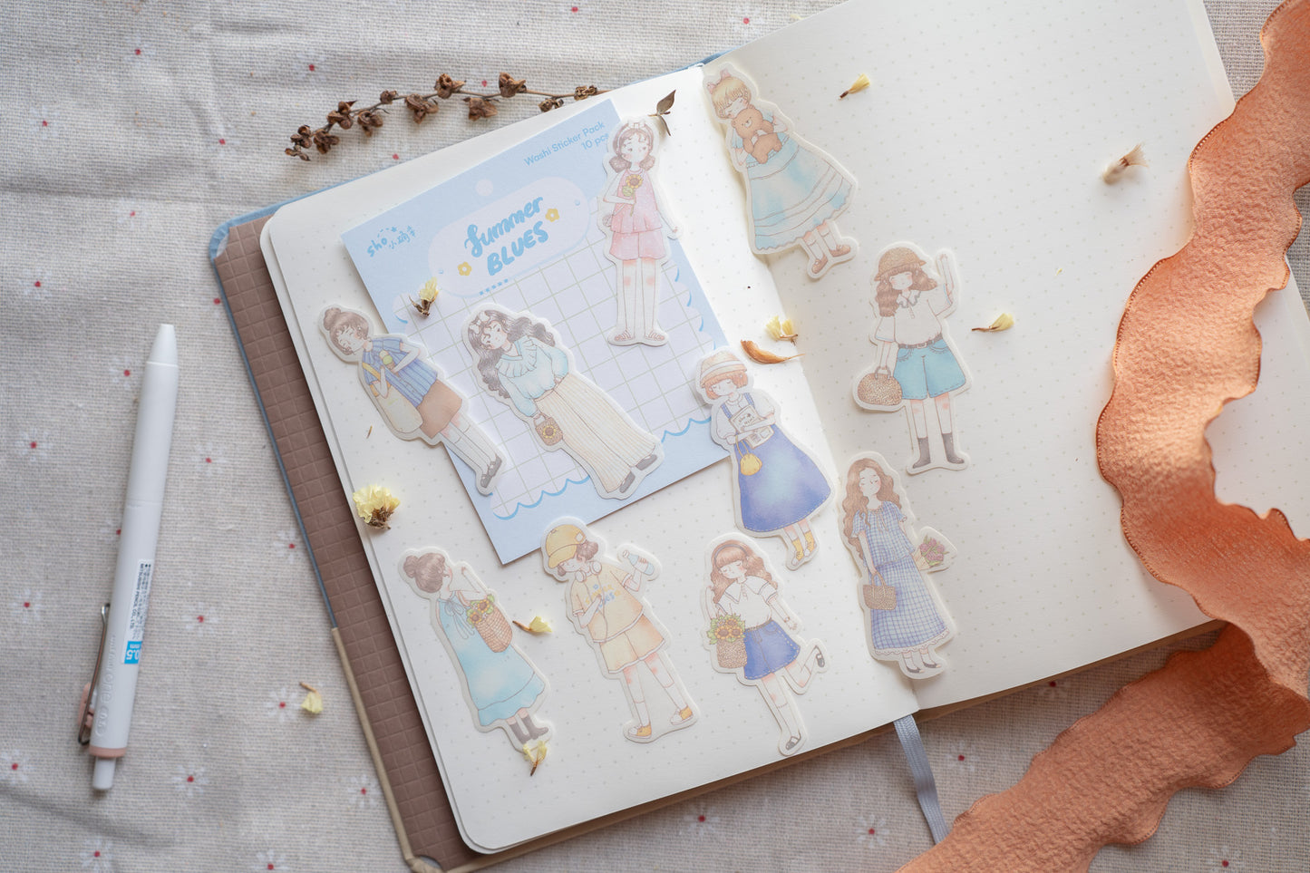 Sho Little Happiness Flake Stickers - Summer Blues