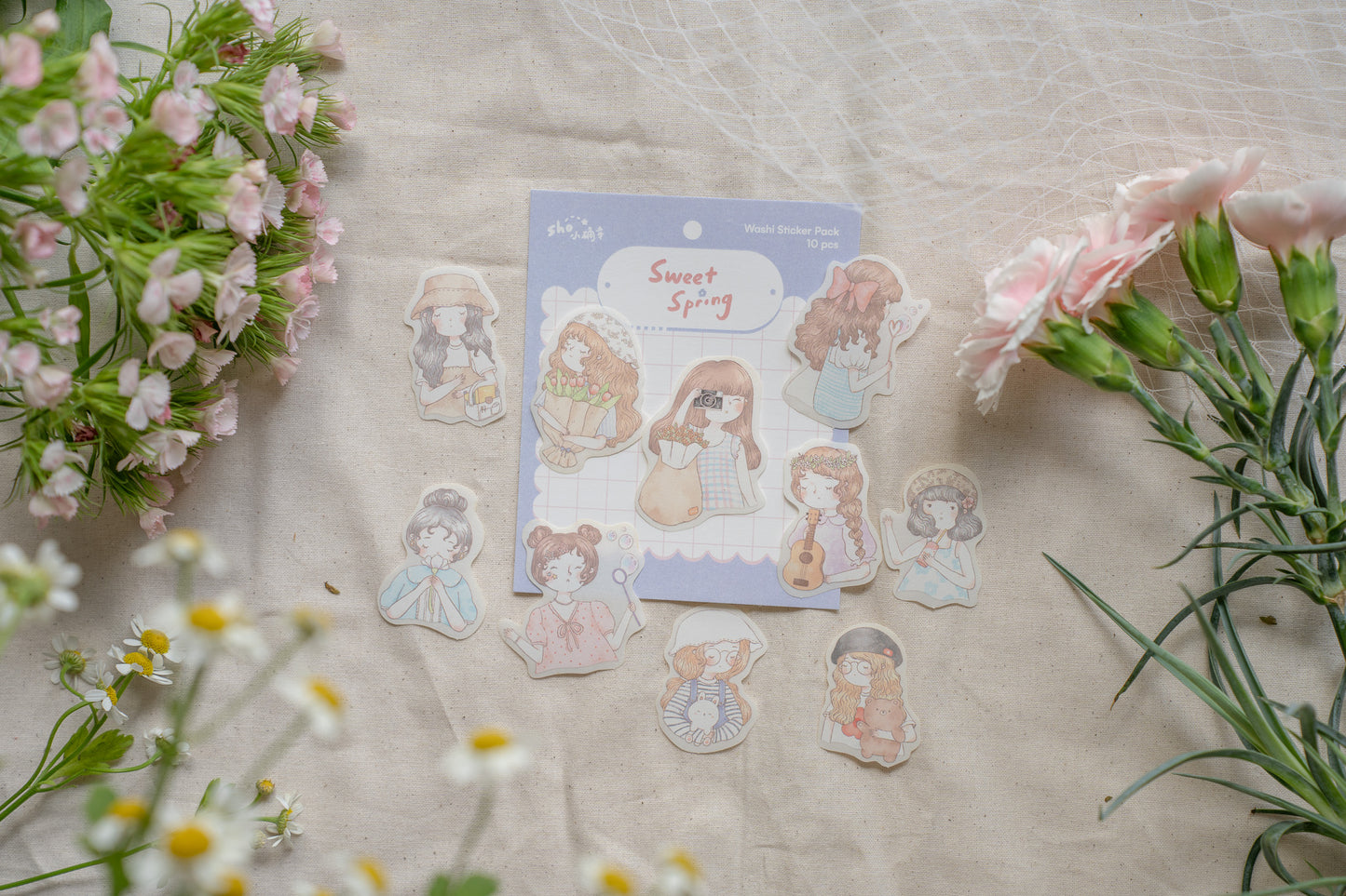 Sho Little Happiness Flake Stickers - Summer Blues