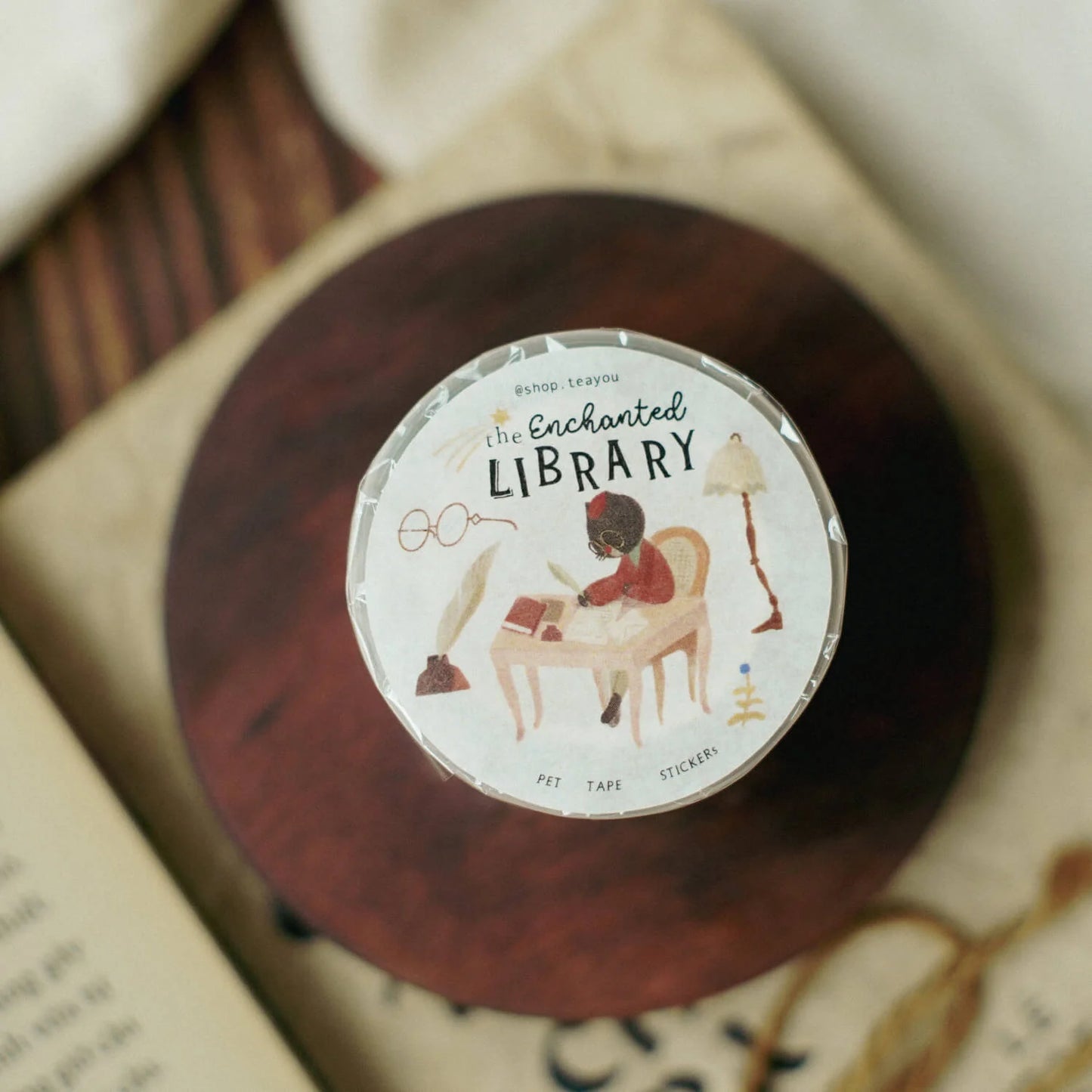 TeaYou Kiss-Cut PET Tape - The Enchanted Library (Loop)