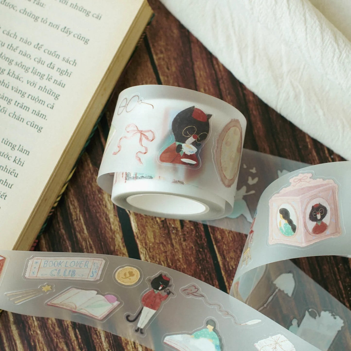 TeaYou Kiss-Cut PET Tape - The Enchanted Library (Loop)