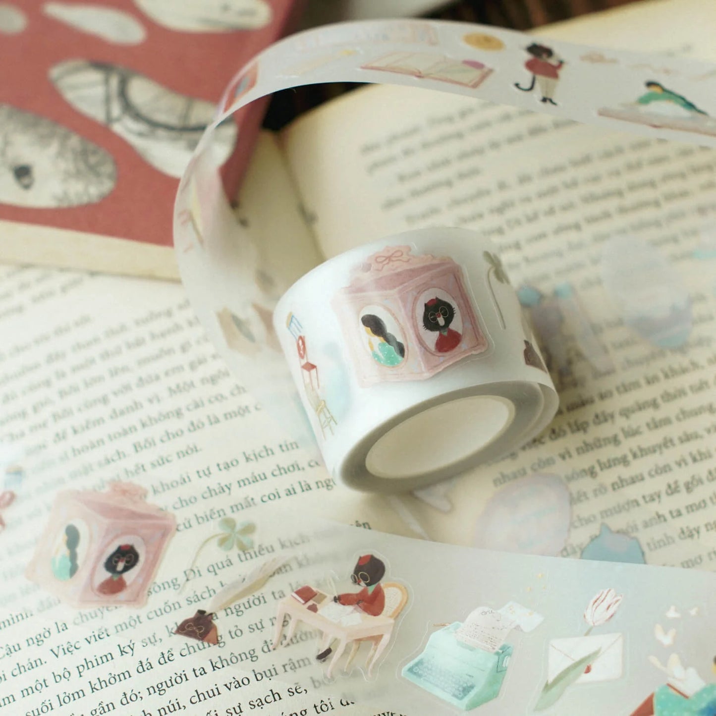 TeaYou Kiss-Cut PET Tape - The Enchanted Library (Loop)