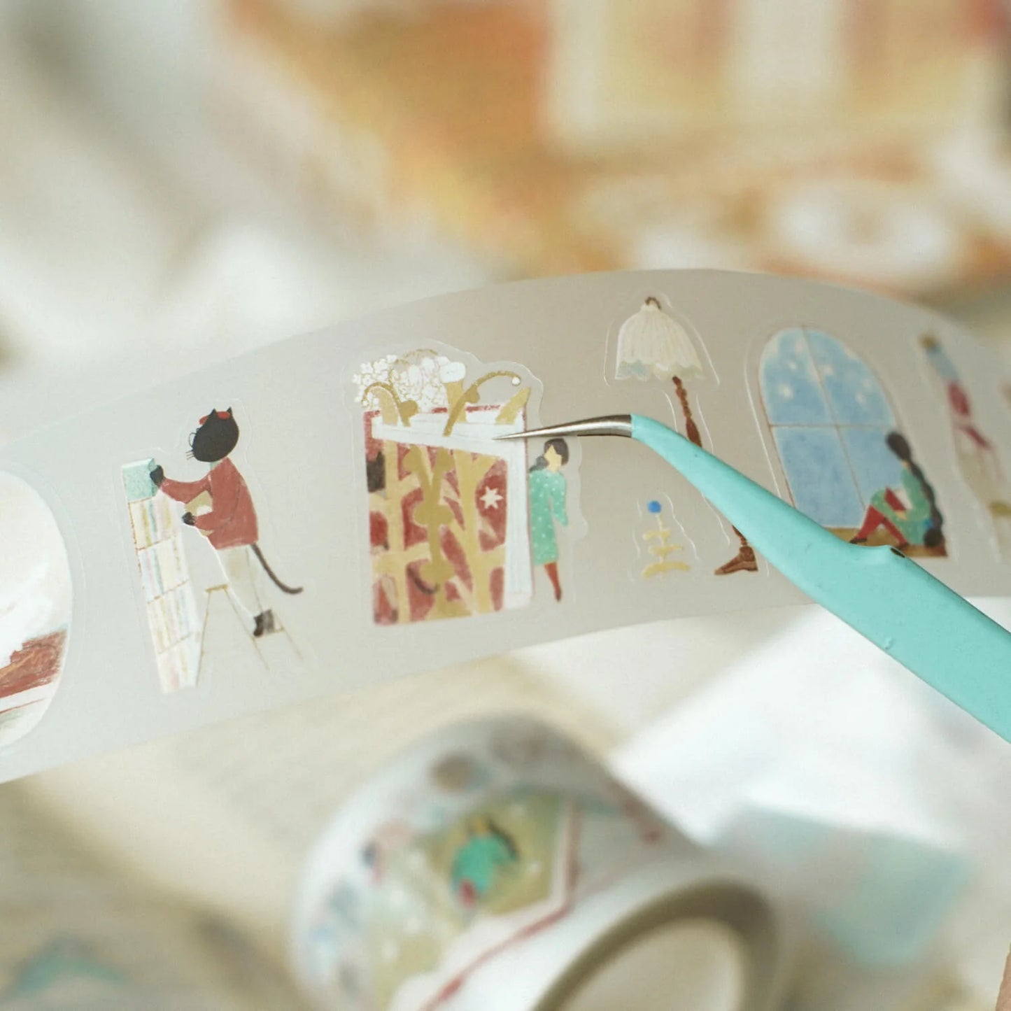 TeaYou Kiss-Cut PET Tape - The Enchanted Library (Loop)