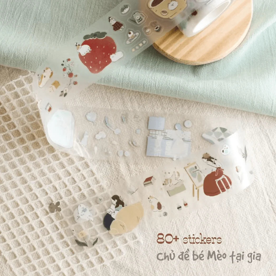 TeaYou Kiss-Cut PET Tape - Uchi No Neko (My Home Cat) (Loop)