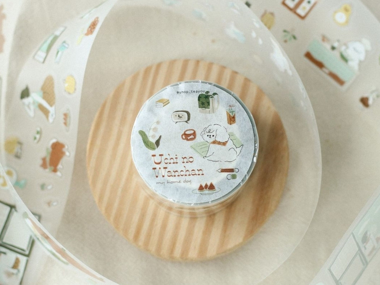 TeaYou Kiss-Cut PET Tape - Uchi No Wanchan (My Home Dog) (Loop)