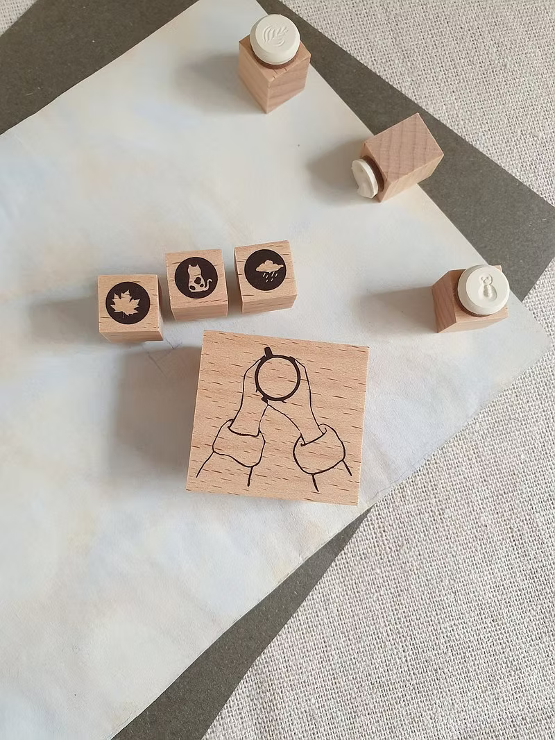 Yeoncharm Rubber Stamp Set | Coffee O'Clock Latte Art - Cat (Destash)