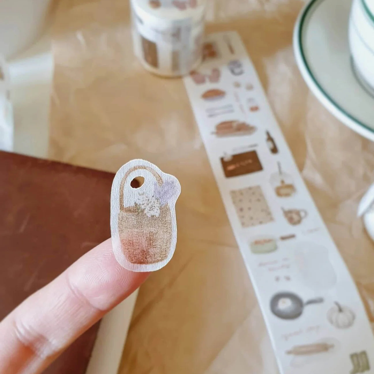 Yeoncharm Kiss-Cut Washi Tape - Grandma's Kitchen (Loop)