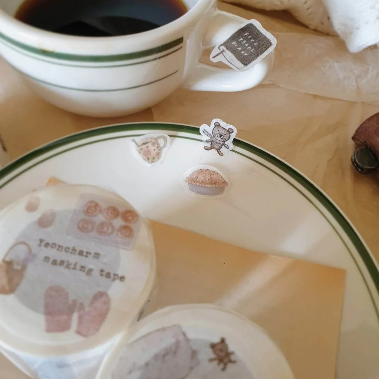 Yeoncharm Kiss-Cut Washi Tape - Grandma's Kitchen (Loop)