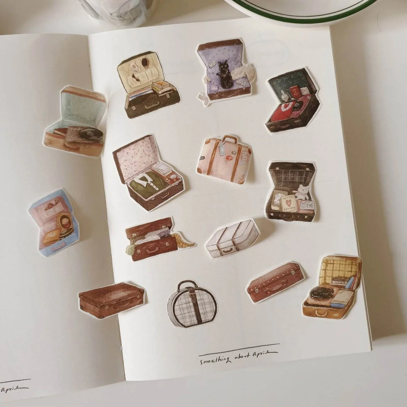 Yeoncharm Washi Tape - Leather Suitcases (Loop)