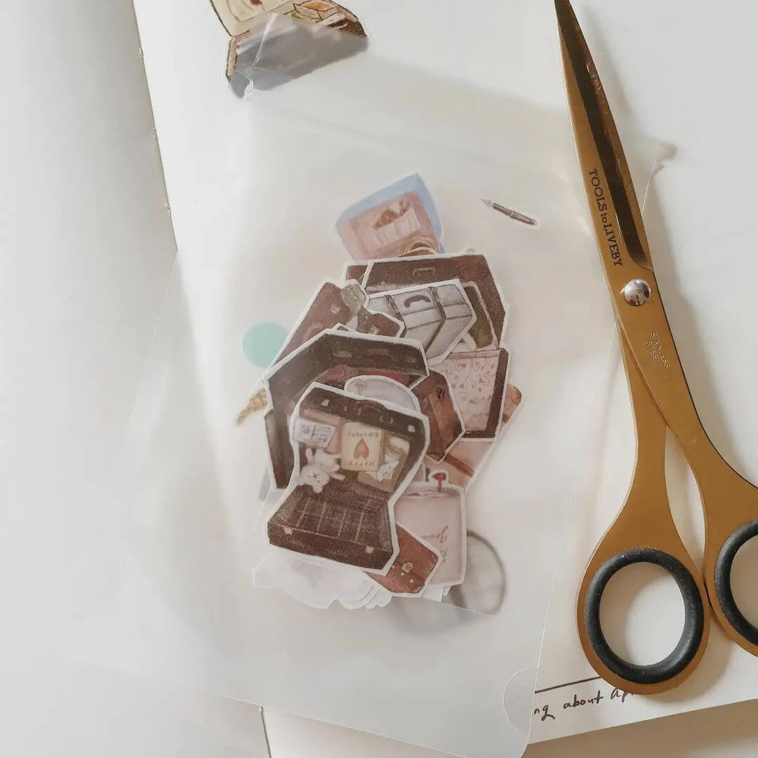 Yeoncharm Washi Tape - Leather Suitcases (Loop)