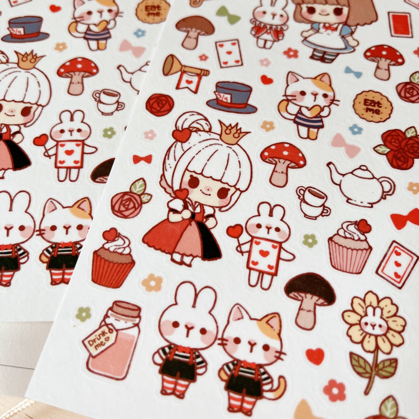 Cherry Rabbit Sticker Sheet - Wonderland