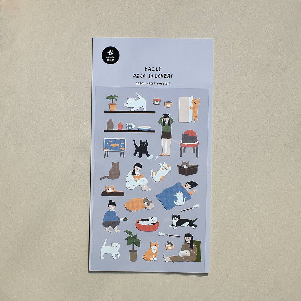 Suatelier Sticker Sheet - Cats Have Staff