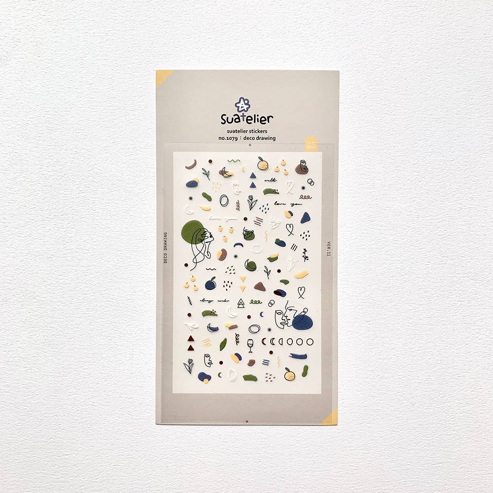 Suatelier Sticker Sheet - Mini Series: Deco Drawing