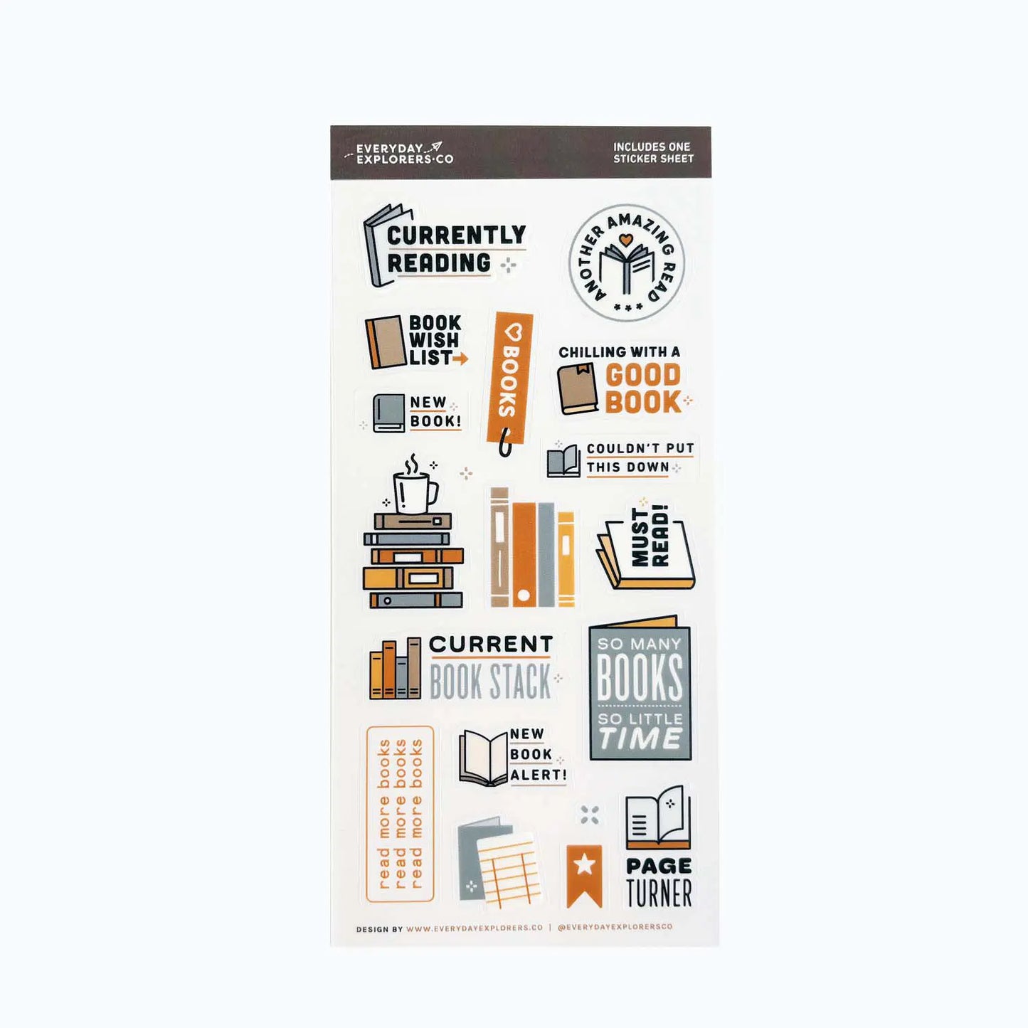 Everyday Explorers Co. Sticker Sheet - Currently Reading