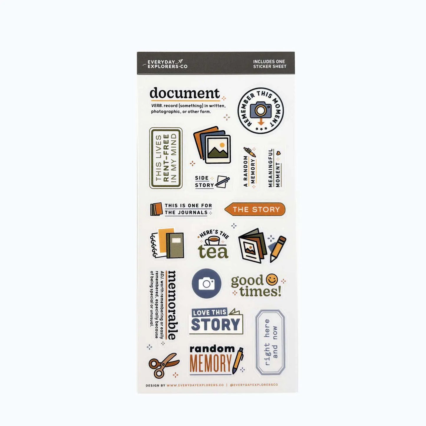 Everyday Explorers Co. Sticker Sheet - Documented