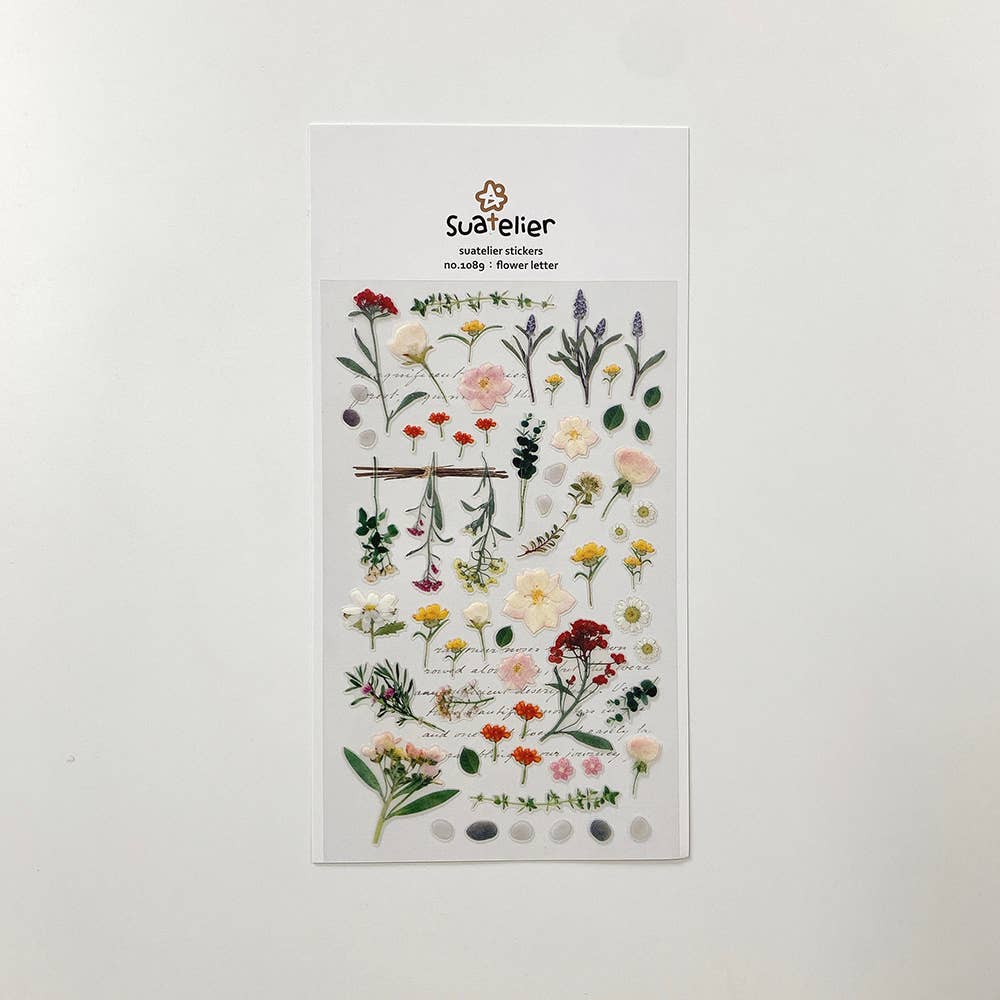 Suatelier Sticker Sheet - Flower Letter