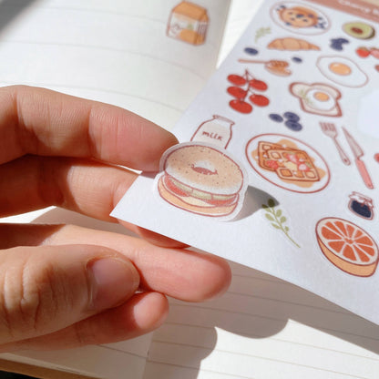 Cherry Rabbit Sticker Sheet - Breakfast