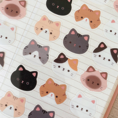 Cherry Rabbit Sticker Sheet - Cat Heads