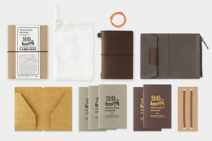 Traveler's Company 20th Anniversary Limited Set - Card Size - Brown