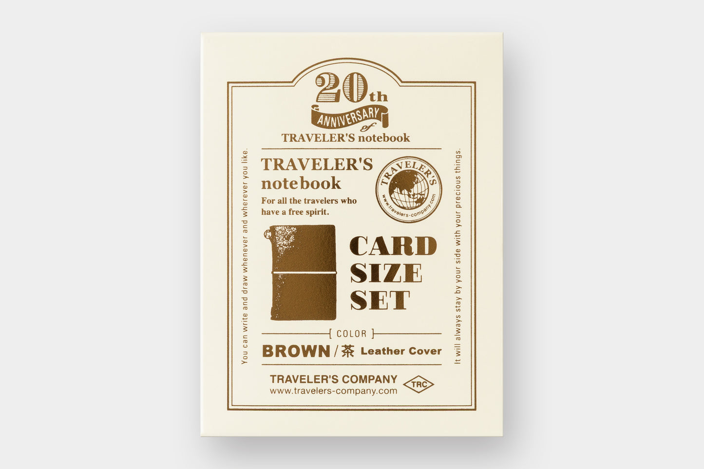 Traveler's Company 20th Anniversary Limited Set - Card Size - Brown