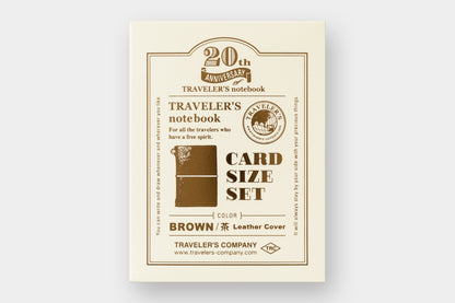 Traveler's Company 20th Anniversary Limited Set - Card Size - Brown