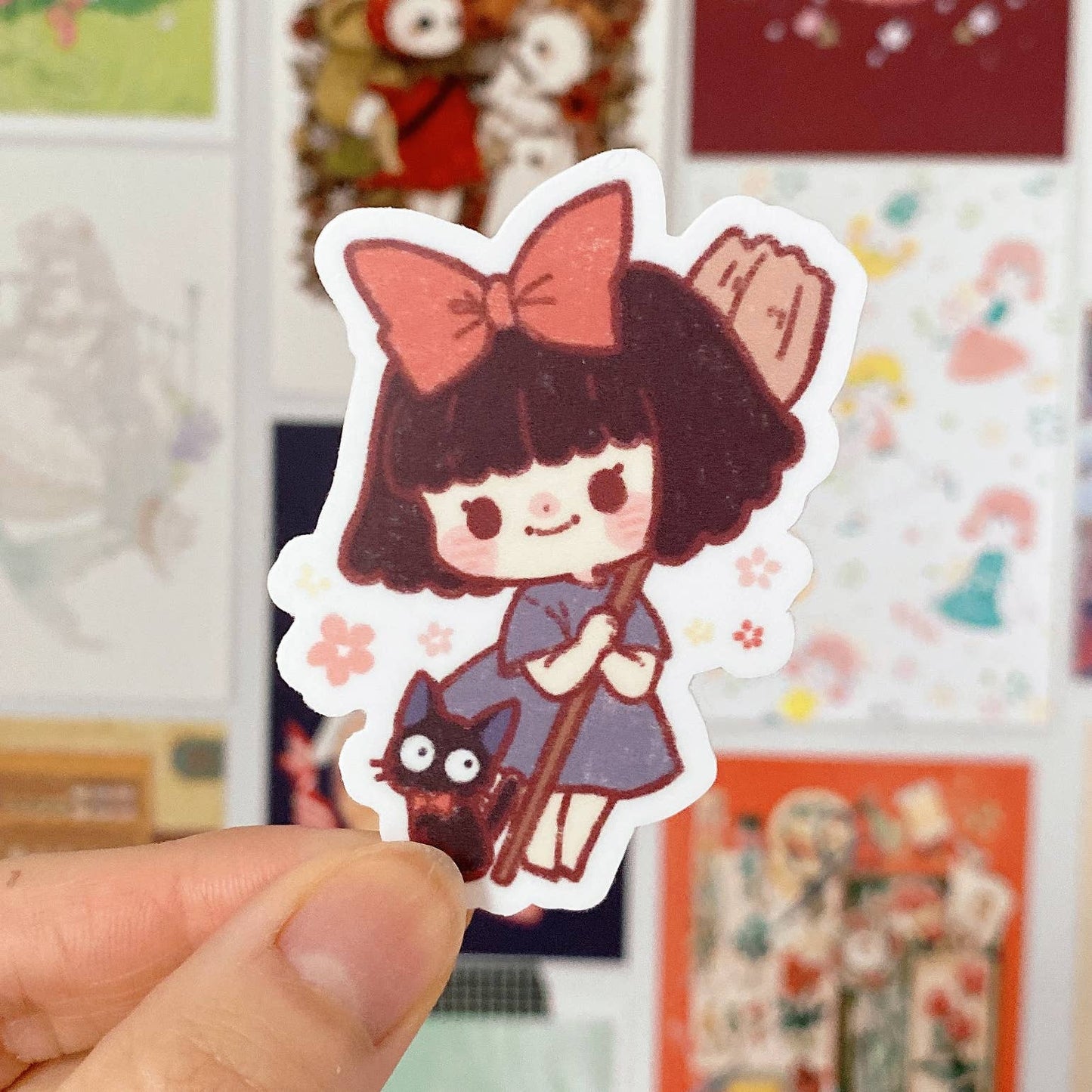 Cherry Rabbit Vinyl Die Cut Sticker - Studio Ghibli: Kiki Sticker