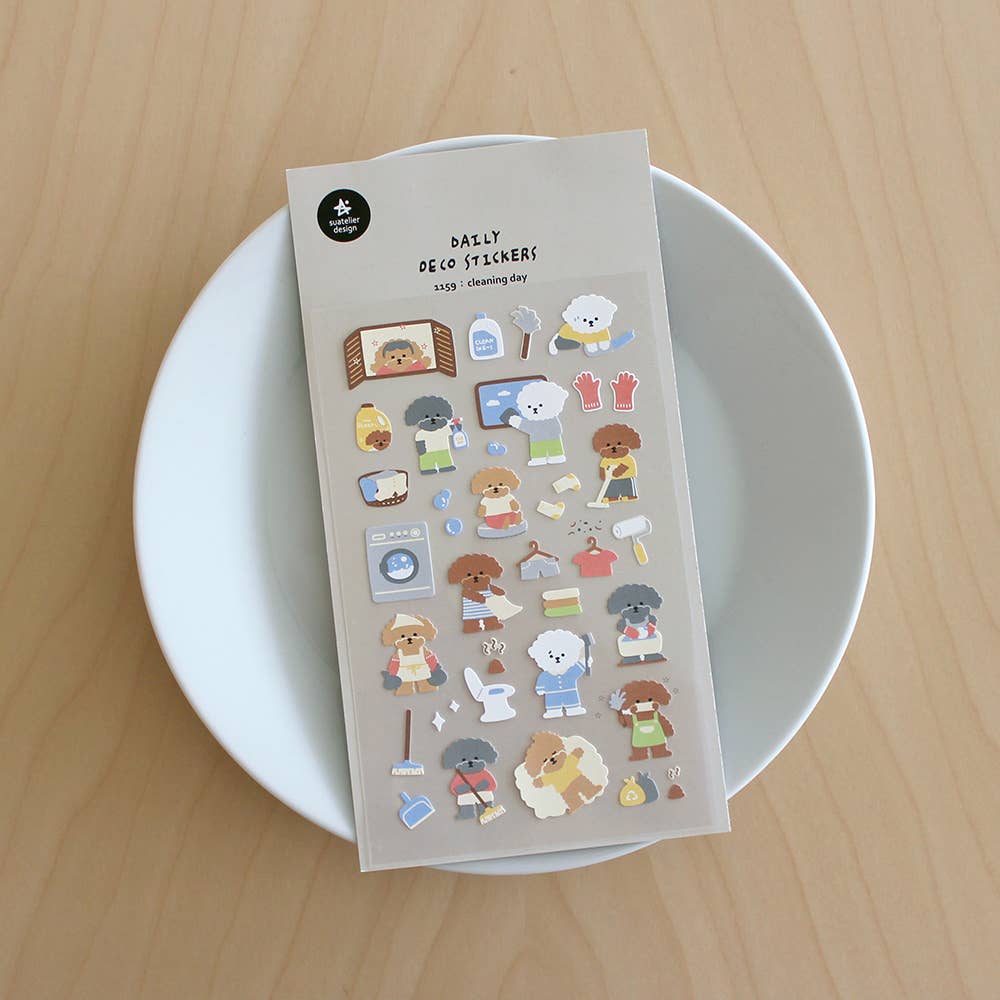 Suatelier Sticker Sheet - Cleaning Day