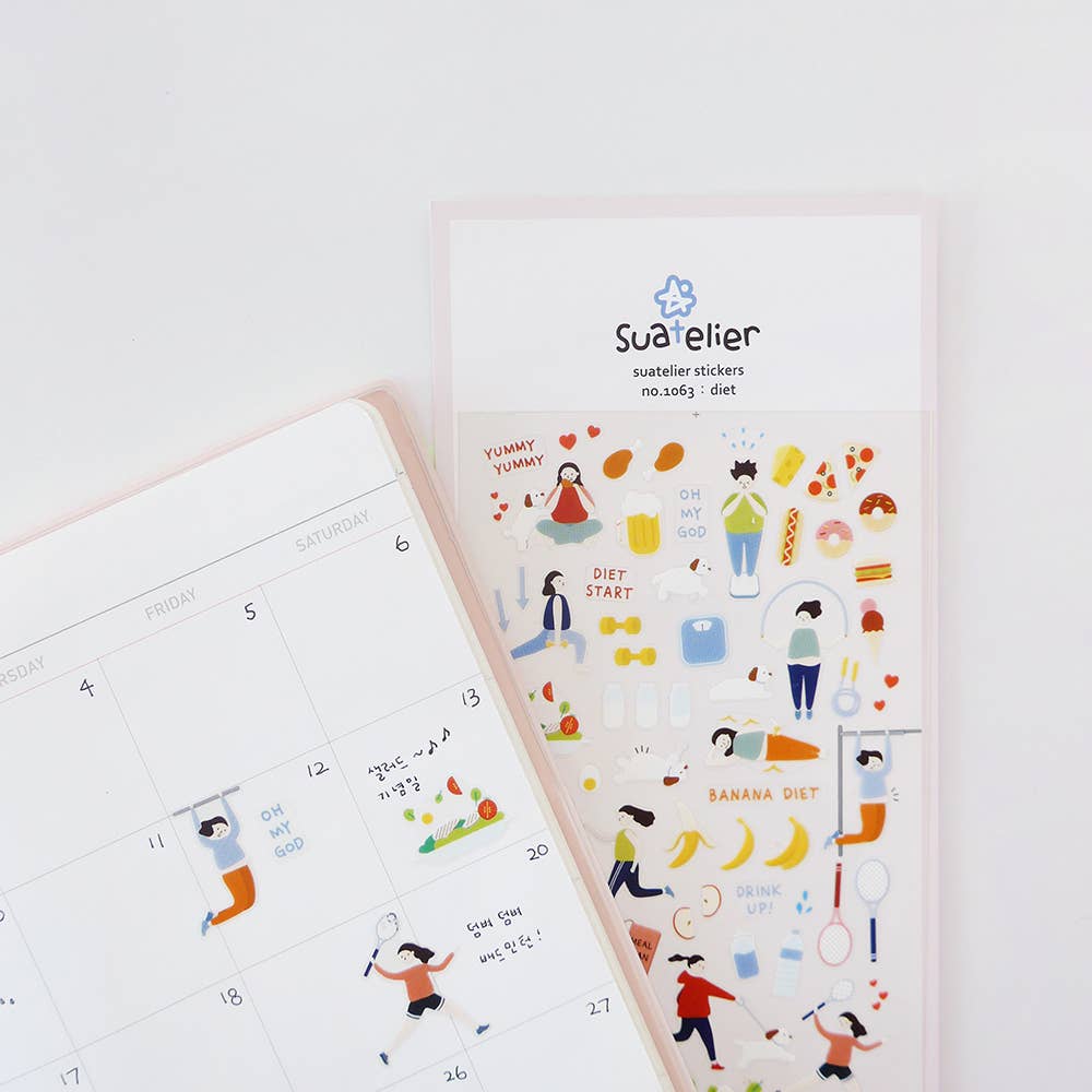 Suatelier Sticker Sheet - Diet
