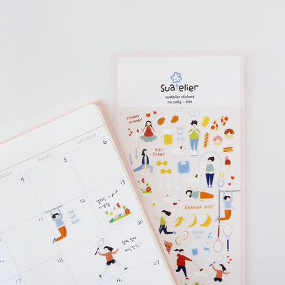 Suatelier Sticker Sheet - Diet