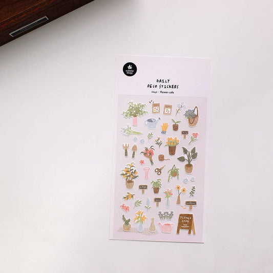Suatelier Sticker Sheet - Flower Cafe
