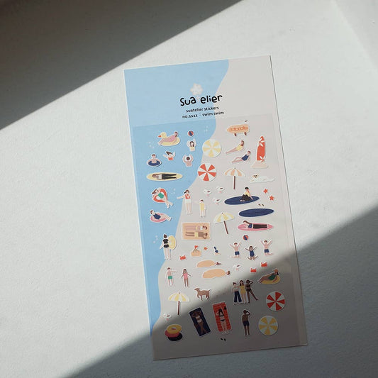 Suatelier Sticker Sheet - Swim Swim
