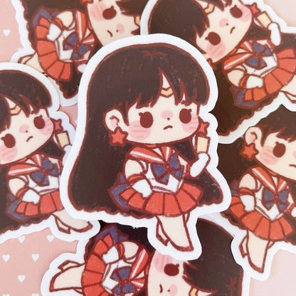 Cherry Rabbit Vinyl Die Cut Sticker - Sailormoon Series: Sailor Mars