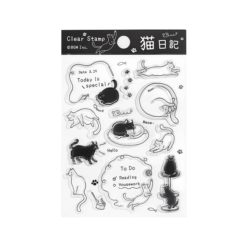 BGM Clear Stamps - Cat Diary