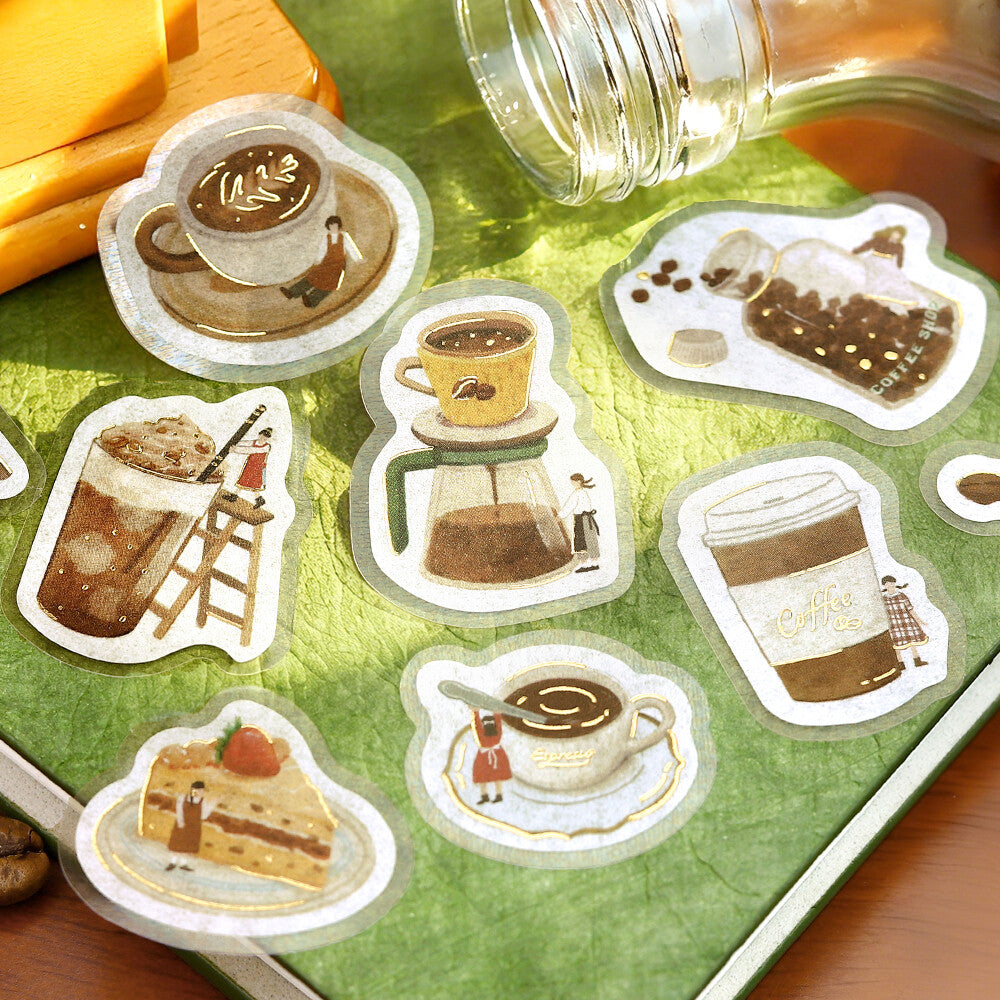 BGM Flake Stickers Petit Story - Cafe