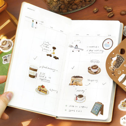 BGM Flake Stickers Petit Story - Cafe
