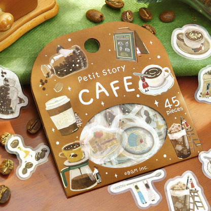 BGM Flake Stickers Petit Story - Cafe