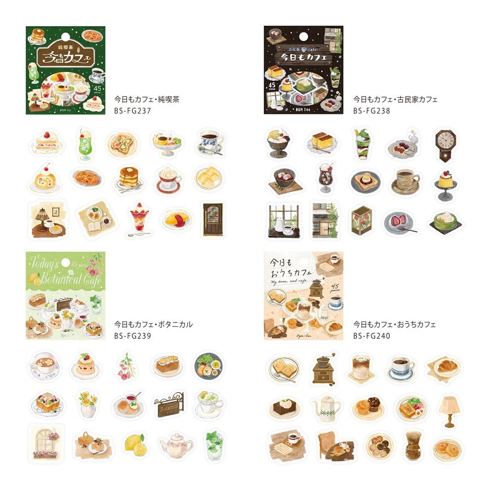 BGM Flake Stickers Today's Cafe - Coffee Shop