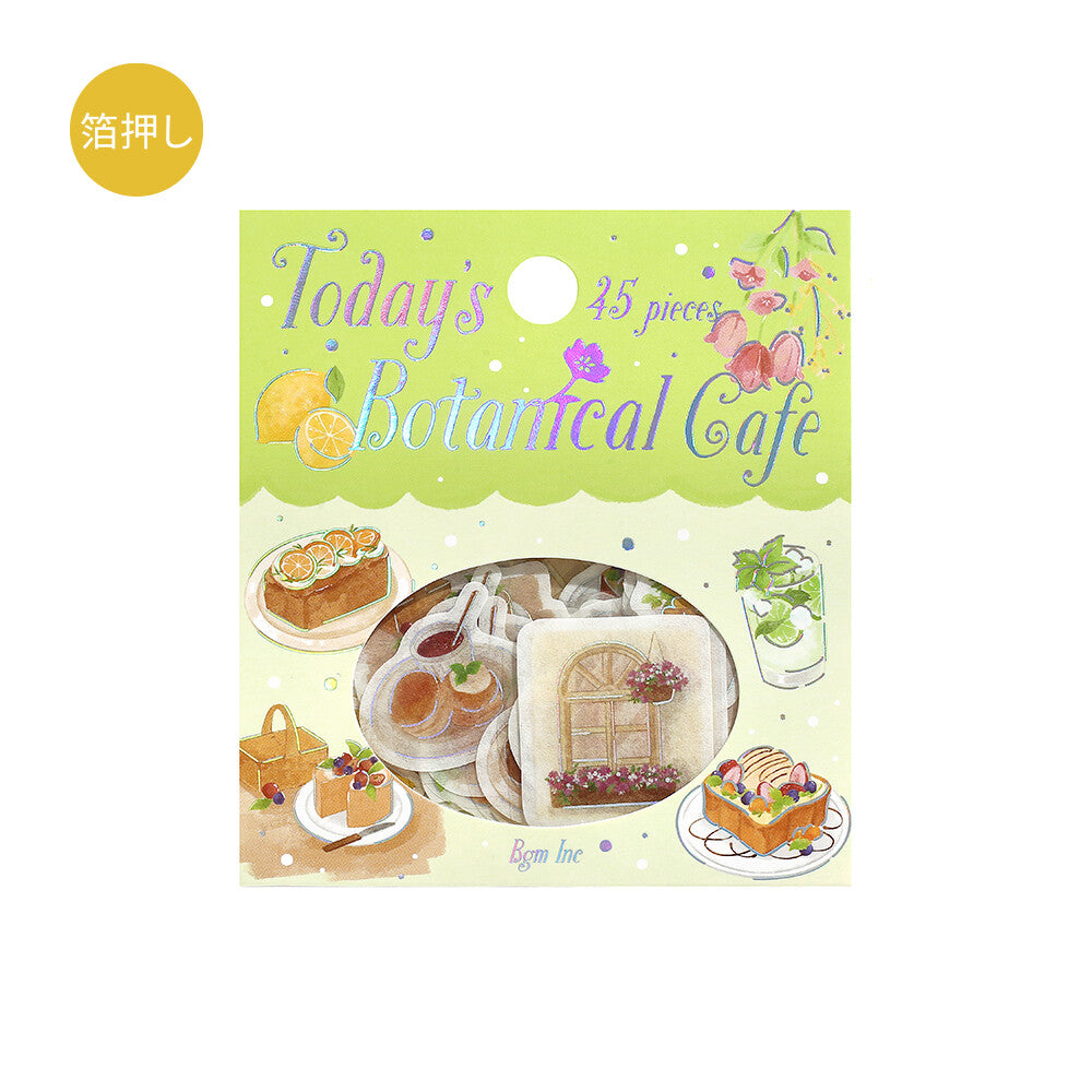 BGM Flake Stickers Today's Cafe - Botanical Cafe