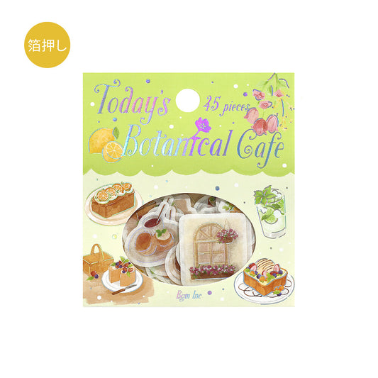 BGM Flake Stickers Today's Cafe - Botanical Cafe