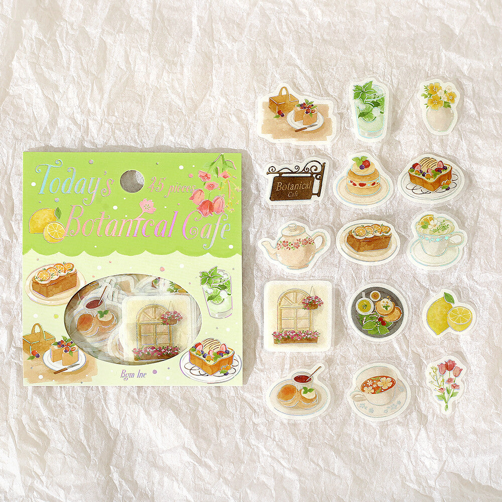 BGM Flake Stickers Today's Cafe - Botanical Cafe