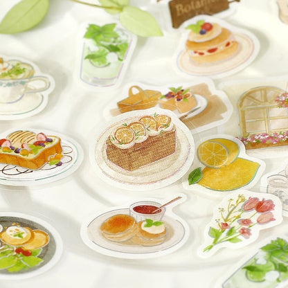 BGM Flake Stickers Today's Cafe - Botanical Cafe